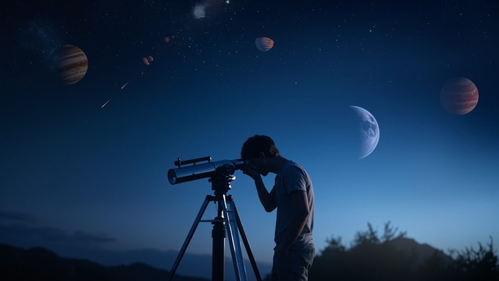Observer le ciel avec un télescope normal et explorer les planètes