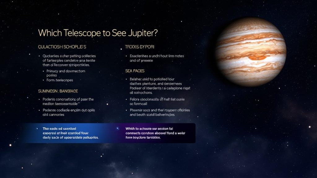 Quel télescope pour voir jupiter : guide d'observation